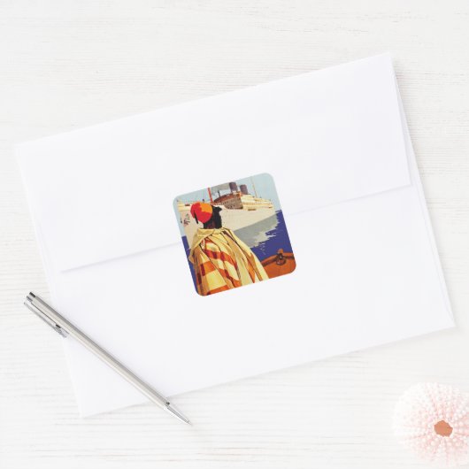 Rotterdam Lloyd Vierkante Sticker (Envelop)