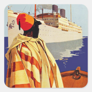 Rotterdam Lloyd Vierkante Sticker