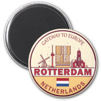 Rotterdam Nederland City Skyline Emblem