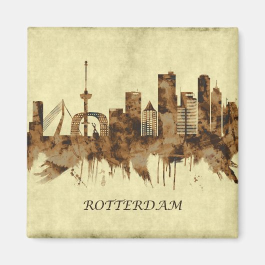 Rotterdam Nederland Cityscape Magneet (Voorkant)