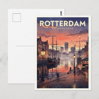 Rotterdam Nederland Reis uit het verleden Briefkaart