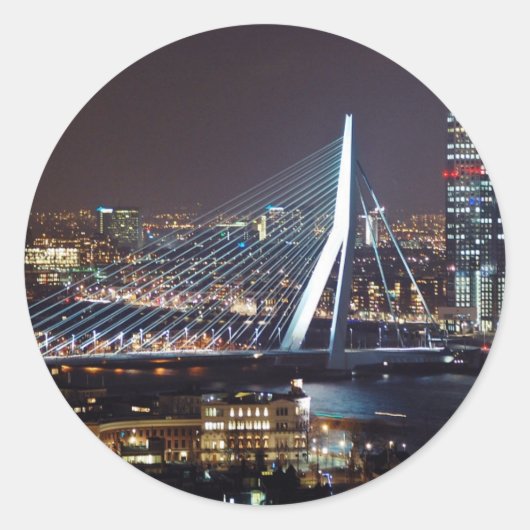 Rotterdam, Nederland Ronde Sticker (Voorkant)