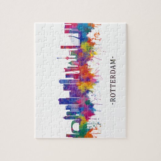 Rotterdam Nederland Skyline Legpuzzel (Verticaal)