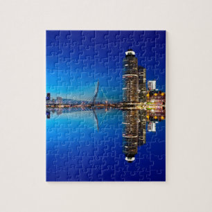 Rotterdam Night Skyline Legpuzzel