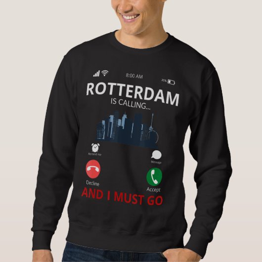 Rotterdam roept Nederland Souvenir aan Trui (Voorkant)