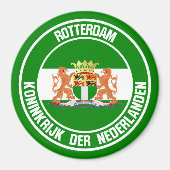 Rotterdam Round Emblem Magneet (Voorkant)