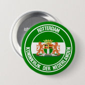Rotterdam Round Emblem Ronde Button 7,6 Cm (Voorkant /achterkant)