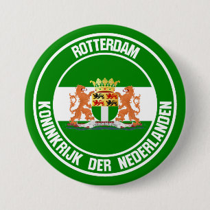 Rotterdam Round Emblem Ronde Button 7,6 Cm