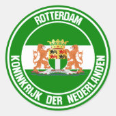 Rotterdam Round Emblem Ronde Sticker (Voorkant)