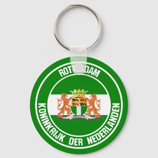 Rotterdam Round Emblem Sleutelhanger (Voorkant)