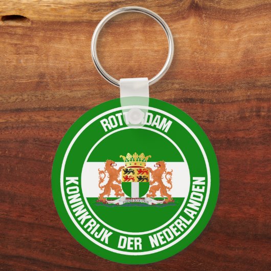 Rotterdam Round Emblem Sleutelhanger (Voorkant)