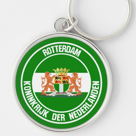 Rotterdam Round Emblem Sleutelhanger (Voorkant)