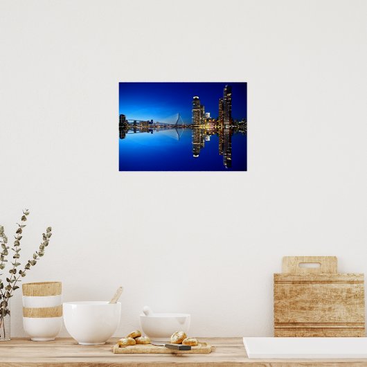 Rotterdam Skyline Cityscape Poster (Keuken)