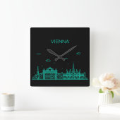 Rotterdam skyline vierkante klok (Huis)