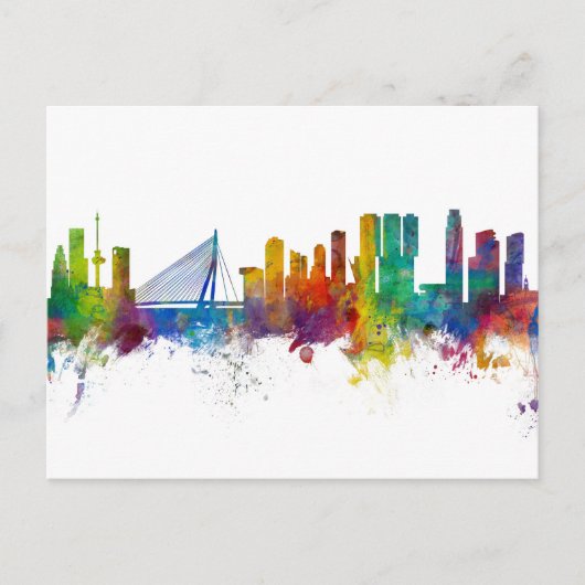 Rotterdam The Netherlands Skyline Briefkaart (Voorkant)