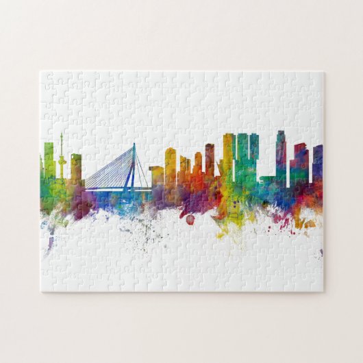 Rotterdam The Netherlands Skyline Legpuzzel (Horizontaal)