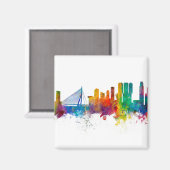 Rotterdam The Netherlands Skyline Magneet (Voorkant / Achterkant)