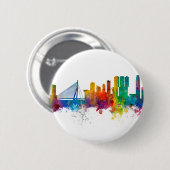 Rotterdam The Netherlands Skyline Ronde Button 5,7 Cm (Voorkant /achterkant)