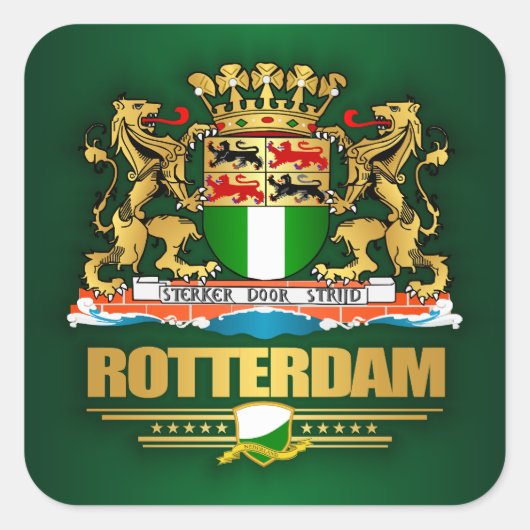Rotterdam Vierkante Sticker (Voorkant)