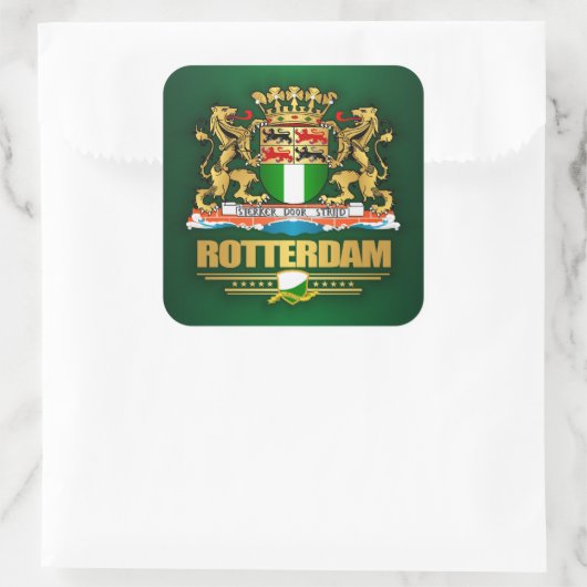 Rotterdam Vierkante Sticker (Tas)