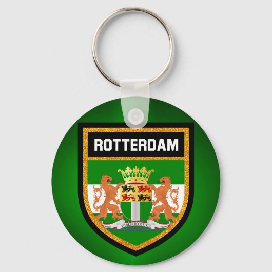 Rotterdam vlag sleutelhanger (Voorkant)