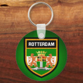 Rotterdam vlag sleutelhanger (Voorkant)