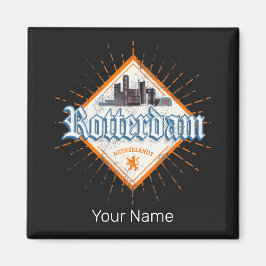 Rotterdamse stad Nederland Skyline Nederlandse Vin Magneet