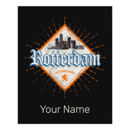 Rotterdamse stad Nederland Skyline Nederlandse Vin Perfect Poster