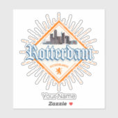 Rotterdamse stad Nederland Skyline Nederlandse Vin Sticker (Vel)