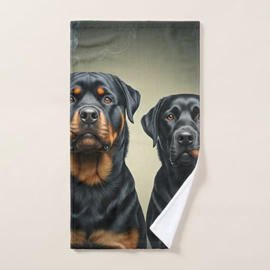 Rottie en zijn Babe Handdoek (Handdoek)