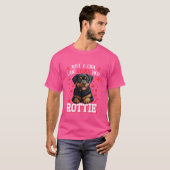 Rottie GEWOON EEN MEISJE DAT VAN HAAR ROTTWEILER H T-shirt (Voorkant volledig)