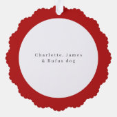 Rottie Hond in Santa Hat Voordeur Kerstmis Ornament Kaart (Achterkant)