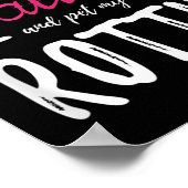 Rottie Hondenliefhebber Tattoo Funny Rottweiler Do Poster (Hoek)