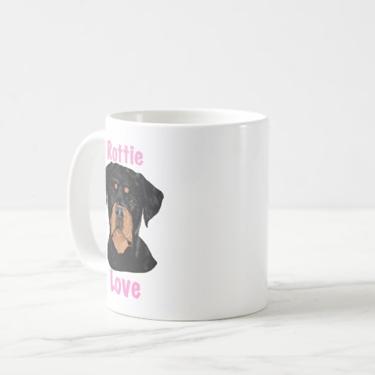 Rottie Love Koffiemok (Voorkant links)