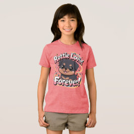 Rottie Lovin’ Forever - Kawaii Chibi Rottweiler Tri-Blend Shirt