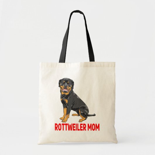 Rottie mam Puppy Dog Gift Cute Rottweiler Canvas t Tote Bag (Voorkant)