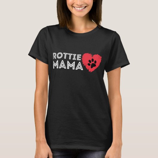 Rottie Mam - Rottweiler Lover Rott Dog Owner Rotti T-shirt (Voorkant)