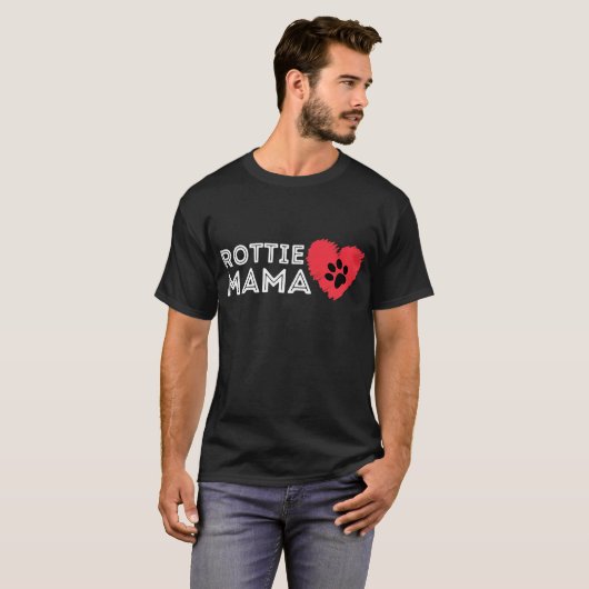 Rottie Mam - Rottweiler Lover Rott Dog Owner Rotti T-shirt (Voorkant volledig)
