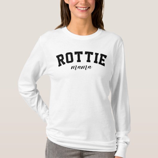 Rottie Mama Cute Rottweiler University Dog College T-shirt (Voorkant)