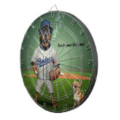 Rottie Maximus Baseball speler met fan Dartbord (Voorkant Rechts)