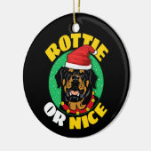Rottie of Nice met Kerstmis Keramisch Ornament (Links)