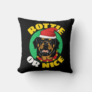 Rottie of Nice met Kerstmis Kussen