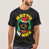 Rottie of Nice met Kerstmis T-shirt (Voorkant)