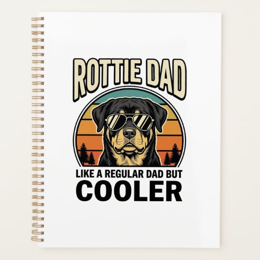 Rottie papa zoals een gewone papa maar koeler ontw planner (Voorkant)