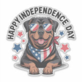 Rottie Patriot Paws Sticker (Voorkant)