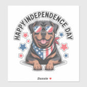 Rottie Patriot Paws Sticker (Vel)
