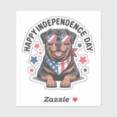 Rottie Patriot Paws Sticker (Vel)