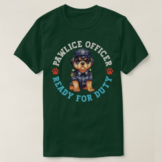 Rottie Pawlice Officer T-shirt (Design voorkant)