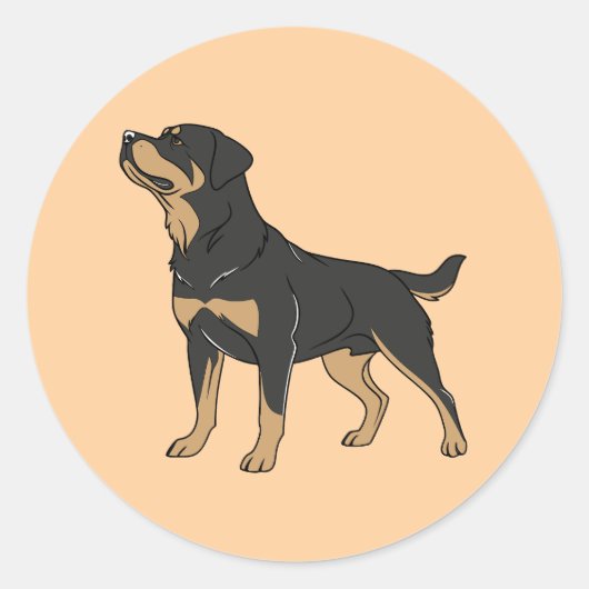 Rottie Power: Bold Rottweiler Dog Sticker for True (Voorkant)