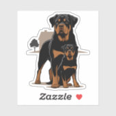 Rottie Puppy, Dog Lover Gift Sticker (Vel)